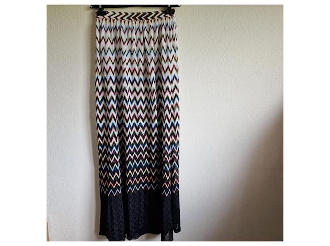 Falda Missoni de algodón beige - vista 2
