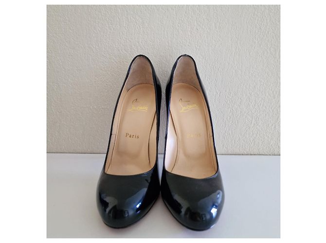 Décolleté Christian Louboutin in vernice nera - vista 2
