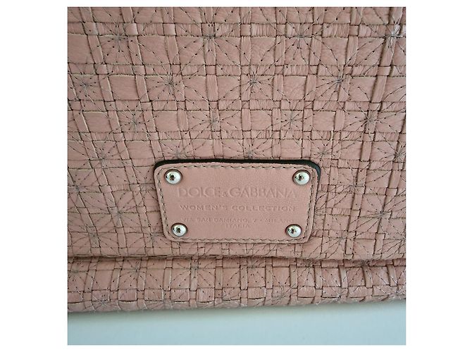 Pochette Dolce & Gabbana in pelle rosa - vista 5