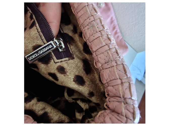 Pochette Dolce & Gabbana in pelle rosa - vista 6