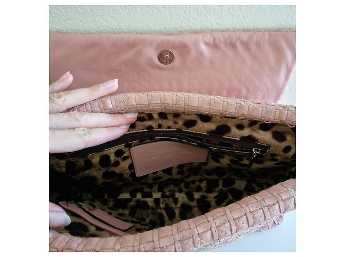 Pochette Dolce & Gabbana in pelle rosa - vista 8