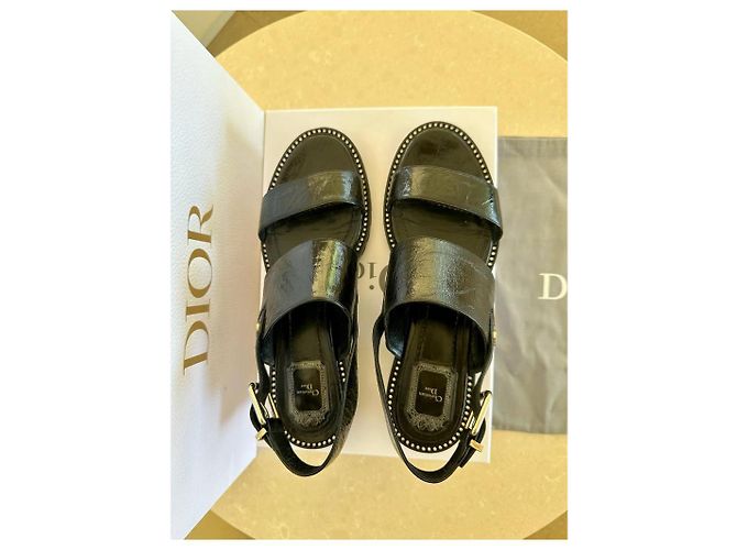 Sandali Dior in pelle nera Nero - vista 2