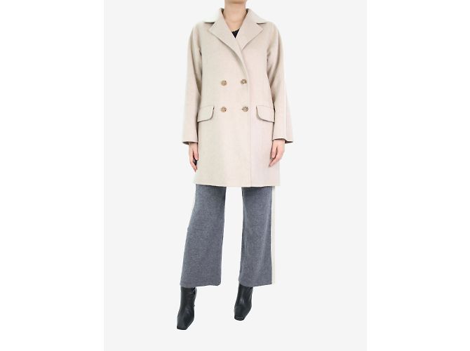 Colombo Beige gefütterter Mantel – Größe IT 40 - Ansicht 2