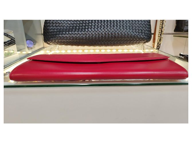 Pochette Louis Vuitton Mycenes Rossa in Vernice Rosso - vista 8