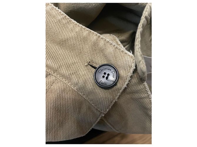 Pantalones cargo Dior marrón beige algodón Castaño - vista 7