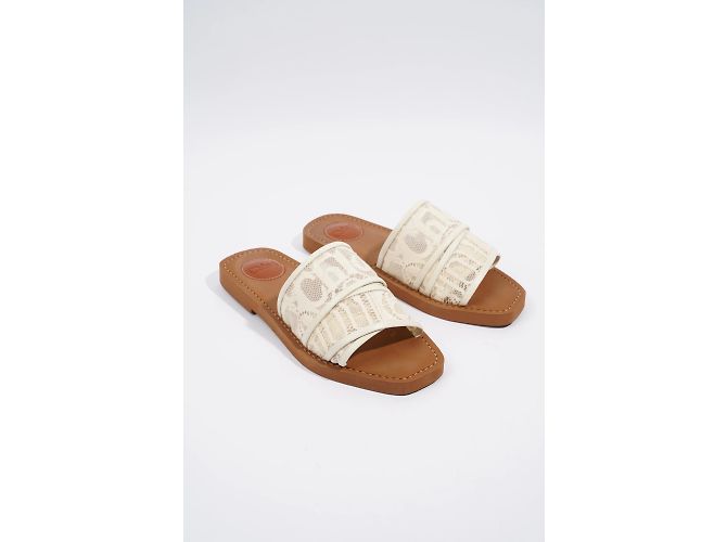 Woody Chloé Chloe Encaje Amaderado Blanco / Encaje marrón UE 37 Reino Unido 4 - vista 2