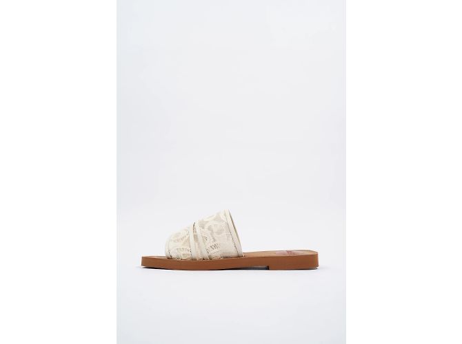Woody Chloé Chloe Encaje Amaderado Blanco / Encaje marrón UE 37 Reino Unido 4 - vista 3