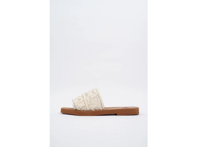 Woody Chloé Chloe Encaje Amaderado Blanco / Encaje marrón UE 37 Reino Unido 4 - vista 5