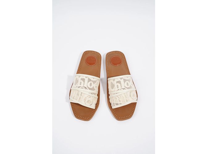 Woody Chloé Chloe Encaje Amaderado Blanco / Encaje marrón UE 37 Reino Unido 4 - vista 7