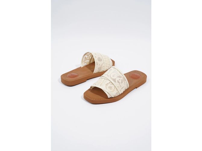 Woody Chloé Chloe Encaje Amaderado Blanco / Encaje marrón UE 37 Reino Unido 4 - vista 8