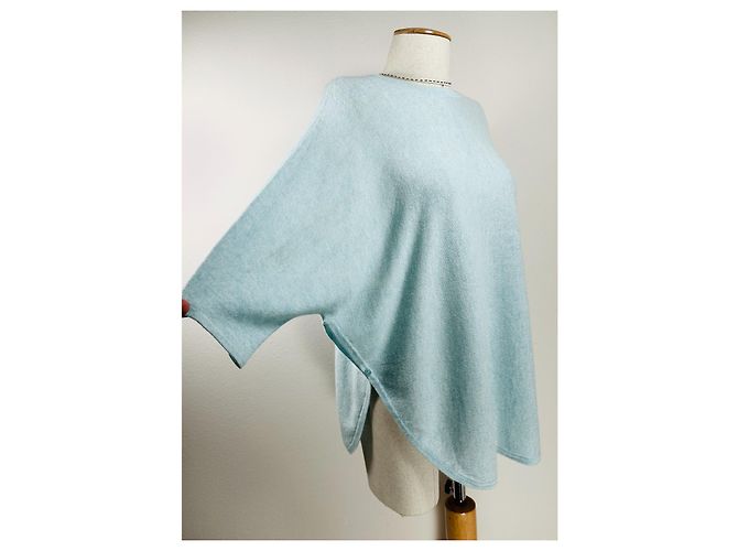 Autre Marque Jersey poncho Kinross de cachemira azul - vista 2