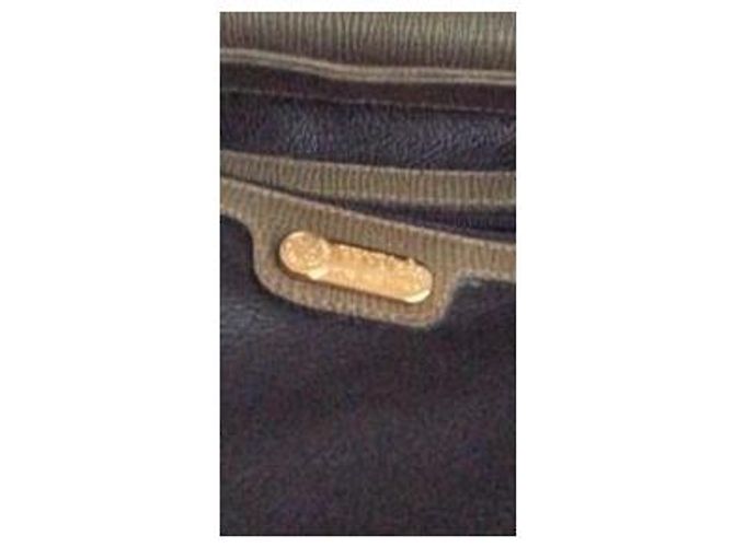 Borsa a tracolla Fendi in pelle e camoscio verde oliva - vista 4