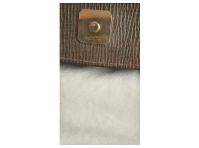 Borsa a tracolla Fendi in pelle e camoscio verde oliva - vista 5