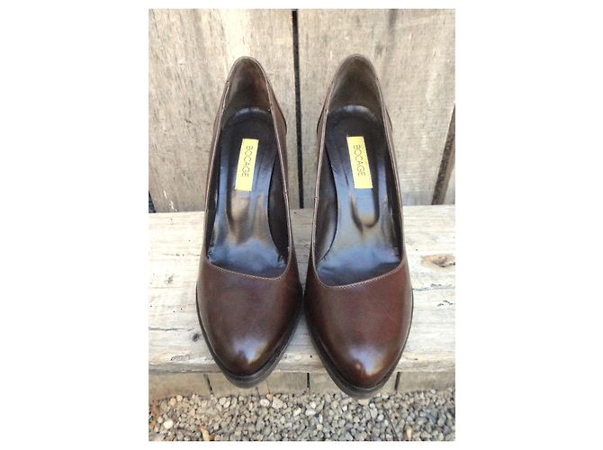 Autre Marque Bocage Pumps aus Leder dunkelbraun Größe 36 - Ansicht 2