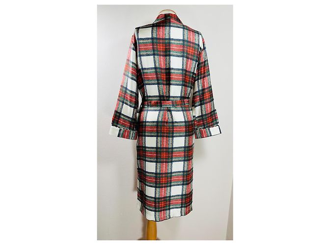 Vestido de seda con estampado tartán La Prestic Ouiston Multicolor - vista 3