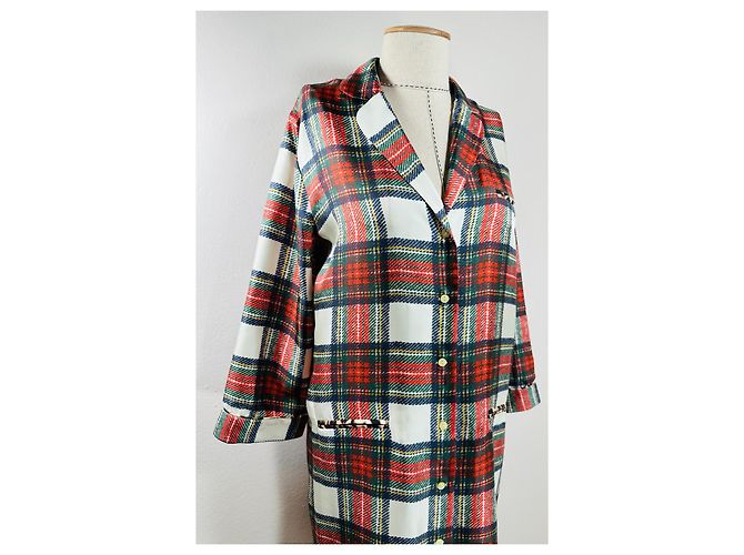 Vestido de seda con estampado tartán La Prestic Ouiston Multicolor - vista 5