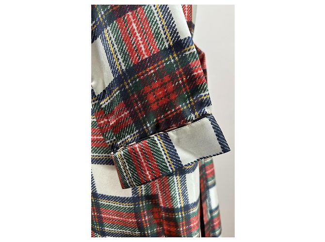 Vestido de seda con estampado tartán La Prestic Ouiston Multicolor - vista 6