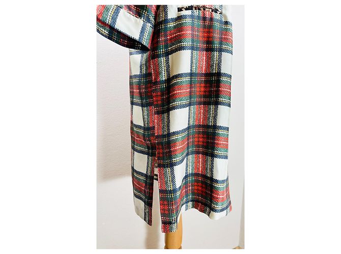 Vestido de seda con estampado tartán La Prestic Ouiston Multicolor - vista 7