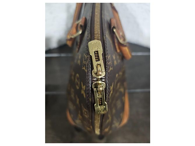 Borsa a mano Louis Vuitton Alma Marrone Beige Pelle - vista 3