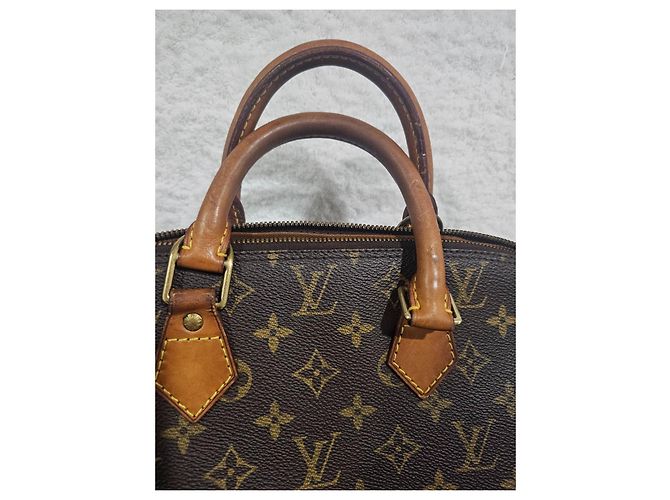 Borsa a mano Louis Vuitton Alma Marrone Beige Pelle - vista 5