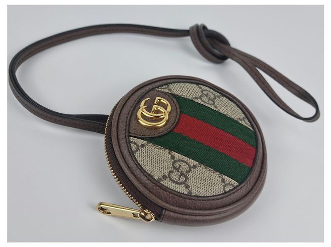 Monedero Gucci Ophidia con hombro redondo. Marrón claro Marrón oscuro - vista 2