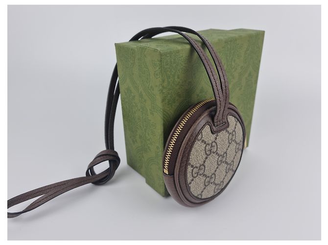 Monedero Gucci Ophidia con hombro redondo. Marrón claro Marrón oscuro - vista 7