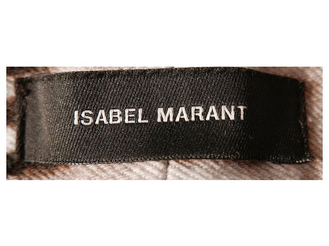 Isabel Marant AW19 Jeans con cintura alta y estampado Tie Dye Castaño - vista 5
