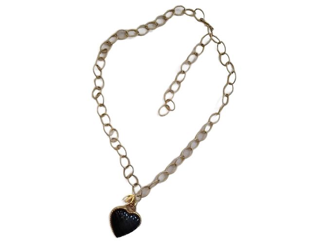 Collana Lunga Just Cavalli in Acciaio con Cuori in Onice Nero D'oro - vista 2