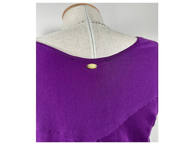 Abito Ermanno Scervino Viola in Seta e Viscosa Porpora - vista 4