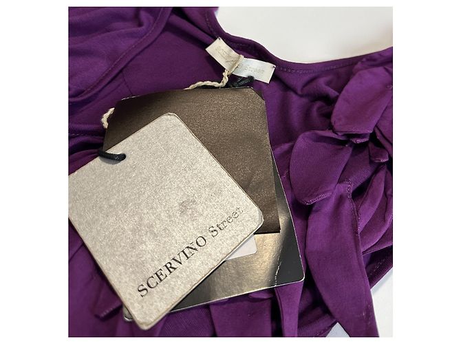 Abito Ermanno Scervino Viola in Seta e Viscosa Porpora - vista 5