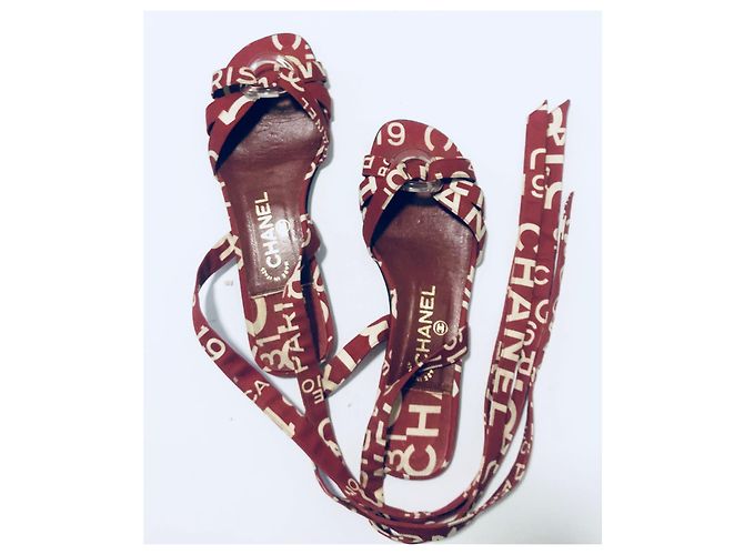 Chanel Ruta 31 Sandali Cambon Bianco Rosso - vista 13