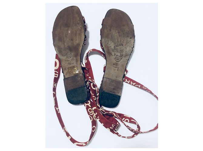 Chanel Ruta 31 Sandali Cambon Bianco Rosso - vista 18