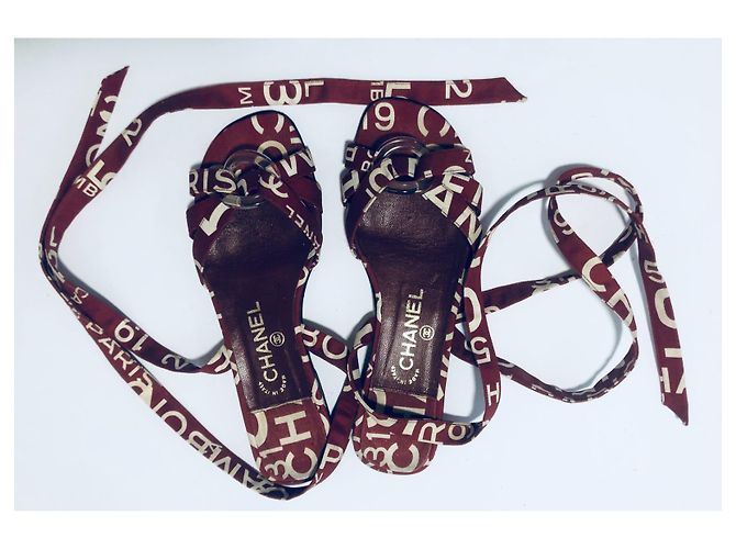 Chanel Ruta 31 Sandali Cambon Bianco Rosso - vista 5