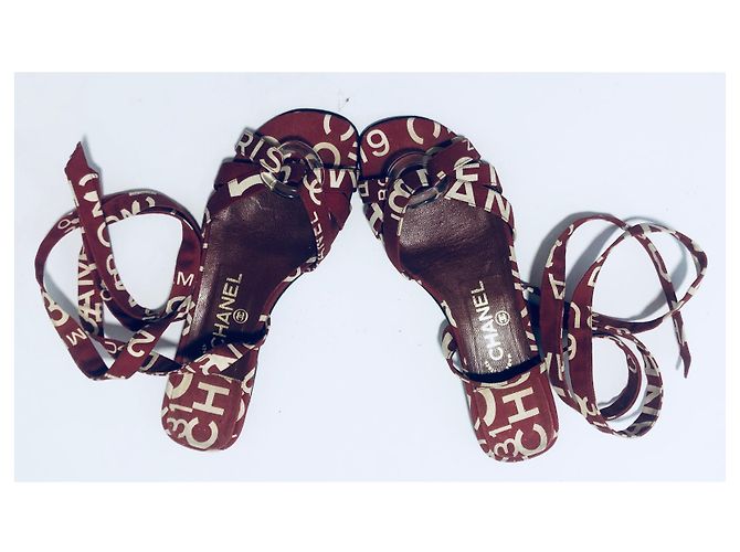 Chanel Ruta 31 Sandali Cambon Bianco Rosso - vista 7