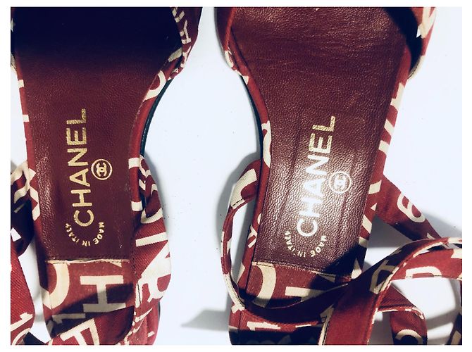 Chanel Ruta 31 Sandali Cambon Bianco Rosso - vista 8