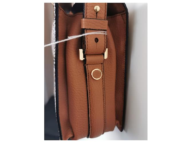 Bolsa Lancel Pia MM em couro python e couro marrom camelo Impressão em python Castanho claro Gold hardware - vista 11