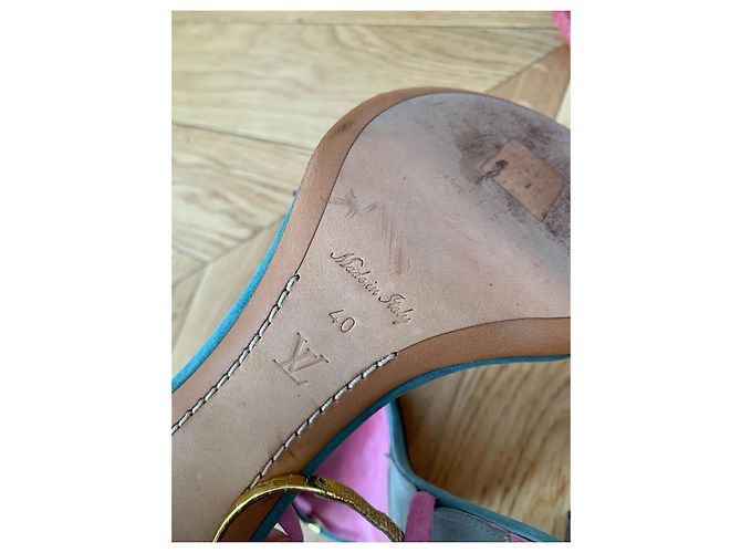 Sandali Louis Vuitton in pelle multicolore 40 - vista 3