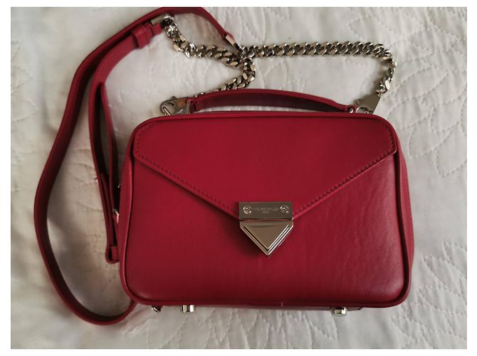 Borsa a mano Barbara in pelle rossa The Kooples Rosso Silver hardware - vista 10