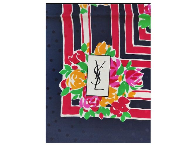 Lenço de seda Yves Saint Laurent Multicor 84x84 - vista 4