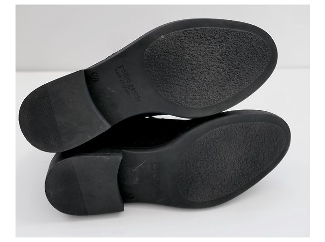 Stivaletti stringati foderati in shearling Pedro Garcia Nero - vista 5