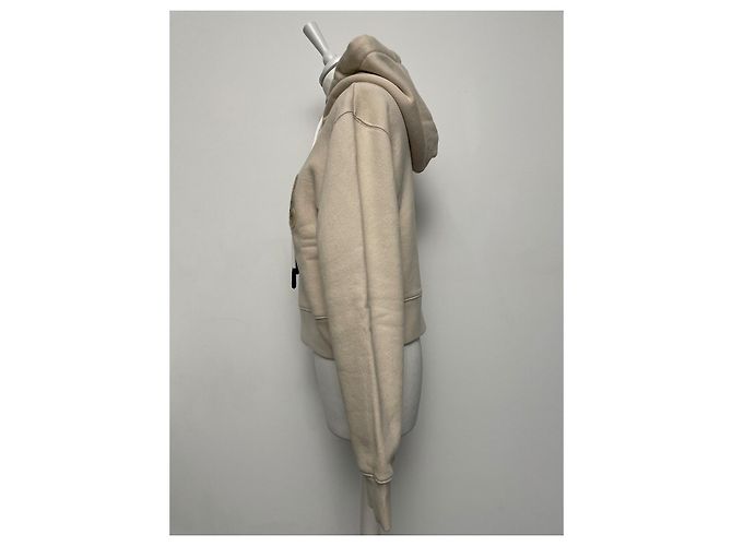 Palm Angels Kapuzenpullover Beige Baumwolle Teddy Flocking - Ansicht 5