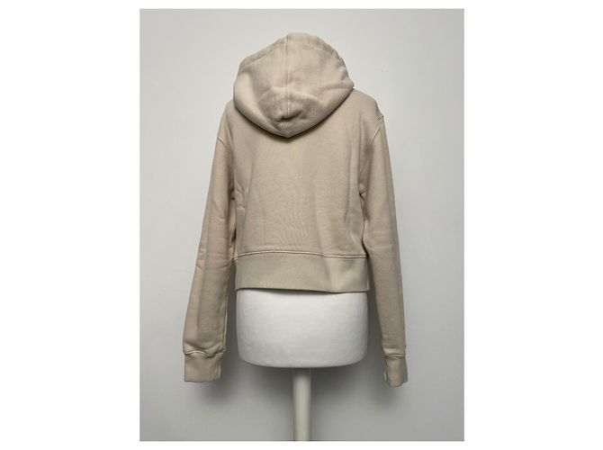 Palm Angels Kapuzenpullover Beige Baumwolle Teddy Flocking - Ansicht 6