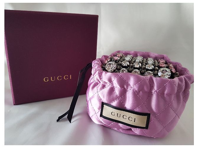 GUCCI Manschettenarmband mit rosa Kristallen - Ansicht 10
