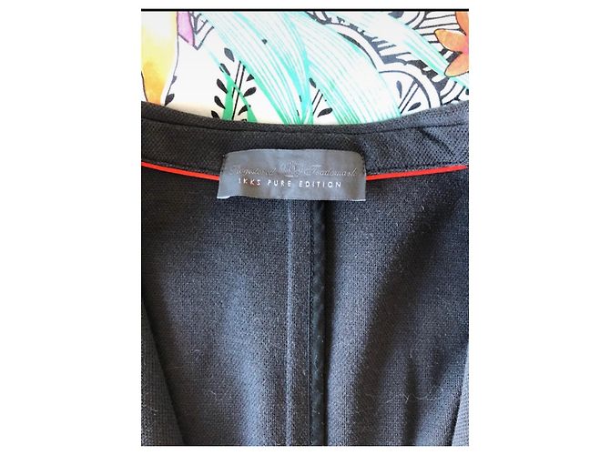 Ikks T-Mesh Jacke Baumwolle Schwarz Dunkelgrau Größe 52 Anthrazitgrau - Ansicht 4