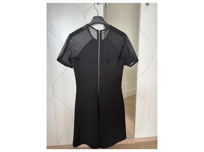 Sandro Kleid Schwarz aus Polyester Größe T2 - Ansicht 2