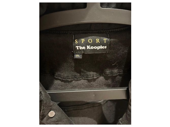 The Kooples Sport Die Kooples Jeansjacke Größe XL Schwarz - Ansicht 2