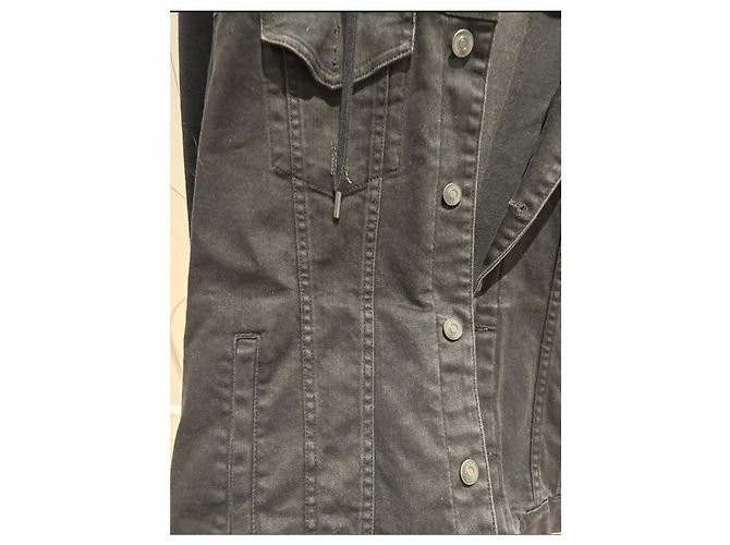 The Kooples Sport Die Kooples Jeansjacke Größe XL Schwarz - Ansicht 3