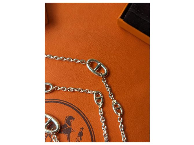 Hermès Farandole 160 cm Colar Longo Prata 925 Caixa Hardware prateado - vista 10