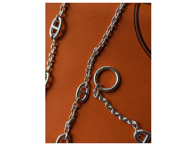 Hermès Farandole 160 cm Colar Longo Prata 925 Caixa Hardware prateado - vista 12