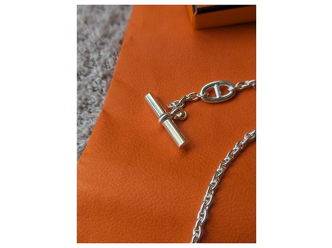 Hermès Farandole 160 cm Colar Longo Prata 925 Caixa Hardware prateado - vista 17